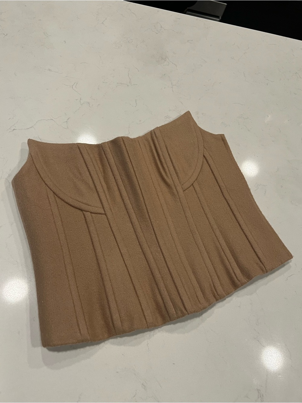 LPA Camel Corset-Style Strapless Top